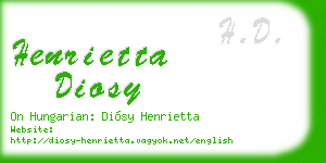 henrietta diosy business card